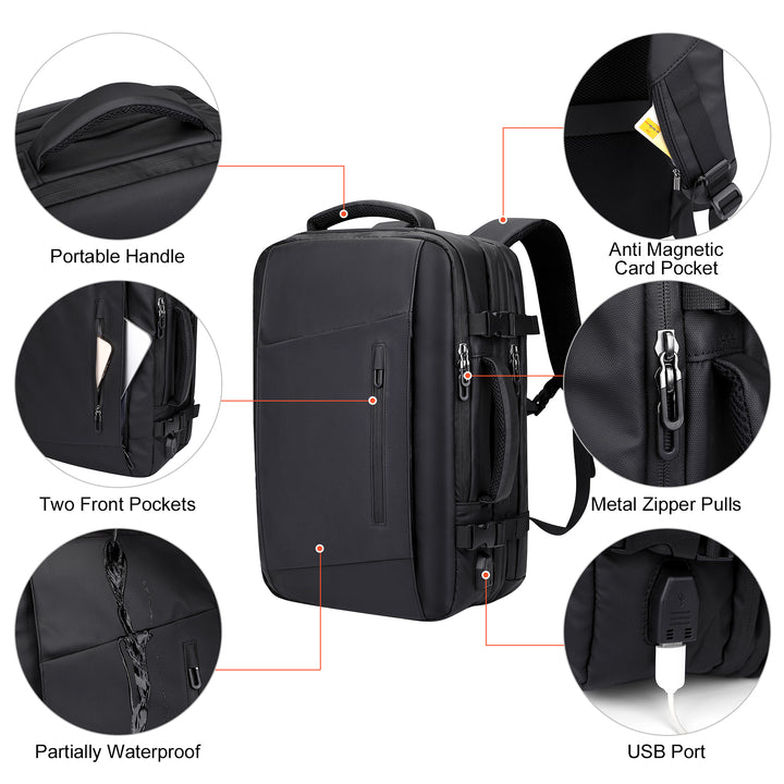 #Color_Black Nylon Waterproof Travel Laptop Backpack