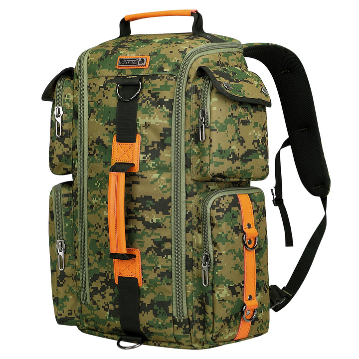 #Color_Camo Green Nylon Travel Backpack