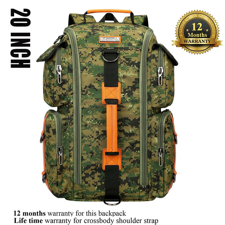 #Color_Camo Green Nylon Backpack