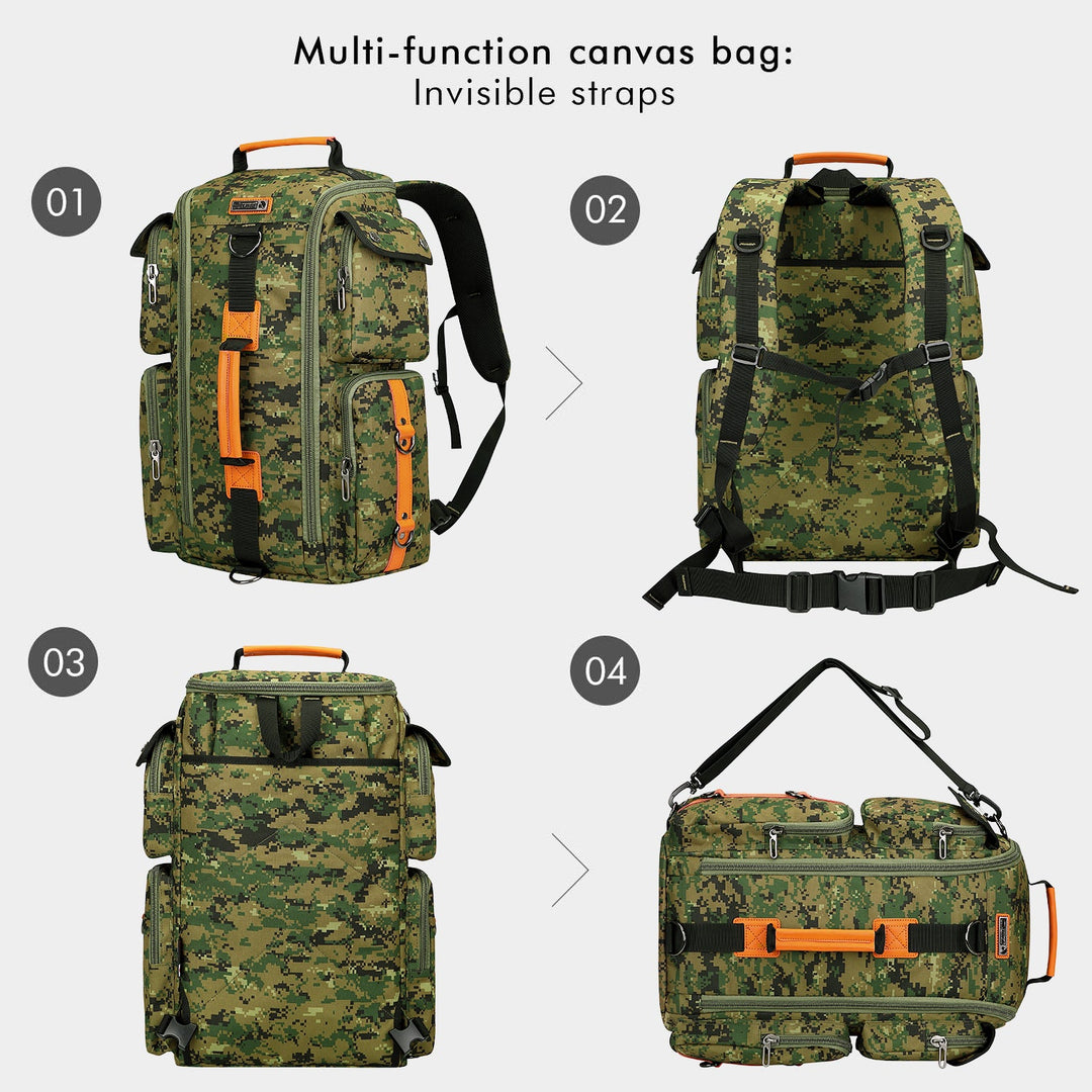 #Color_Camo Green Nylon Backpack