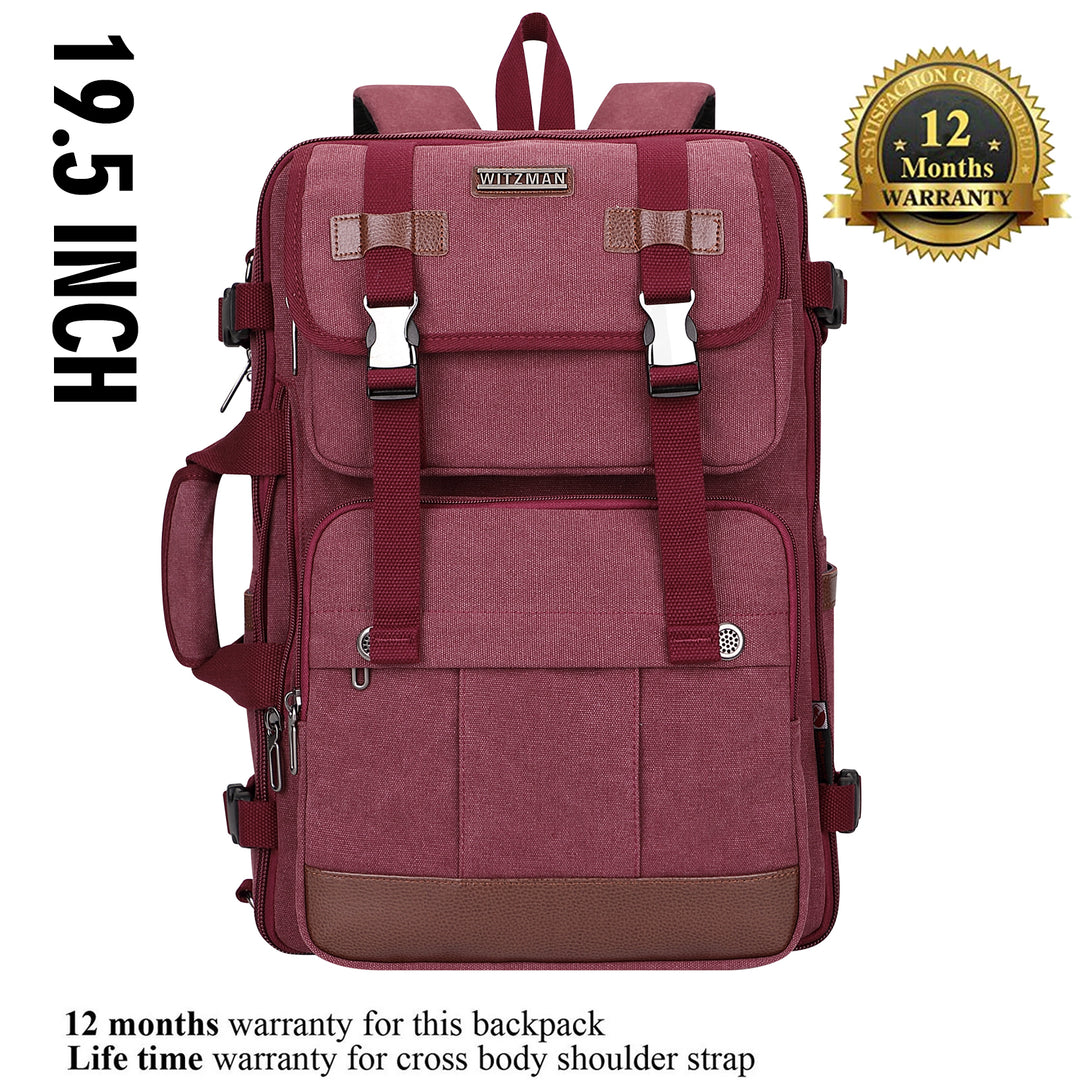 #Color_Red Canvas Travel Backpacks