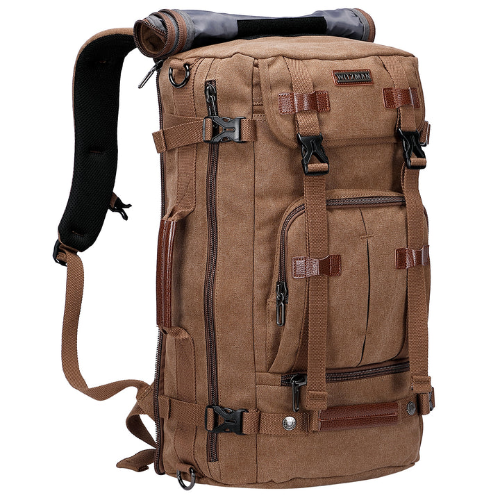 #Color_Brown Canvas Travel Backpacks