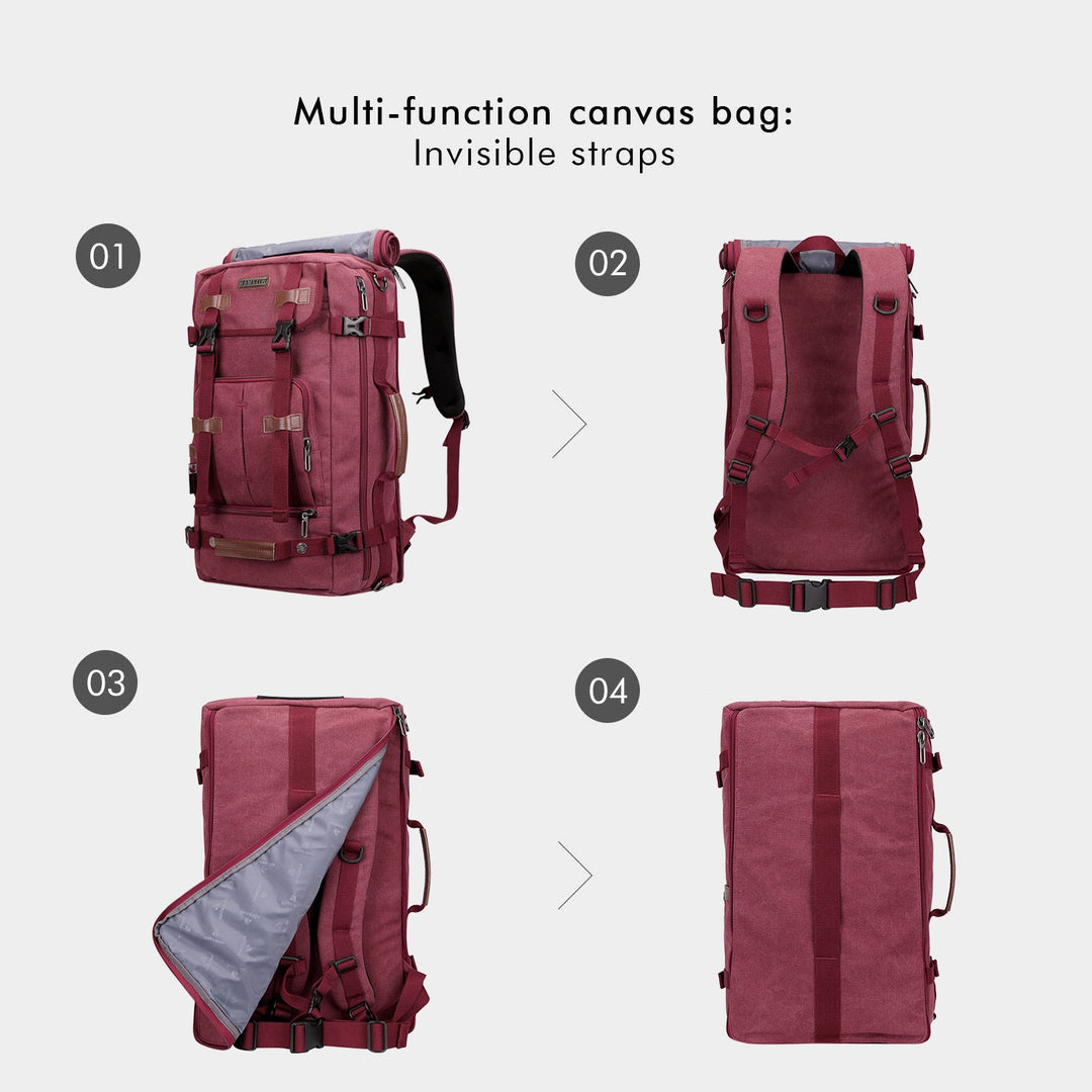 #Color_Red Canvas Laptop Backpacks