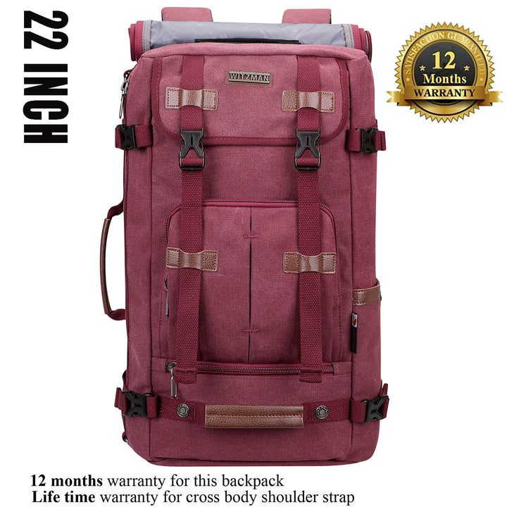 #Color_Red  Canvas Travel Backpacks