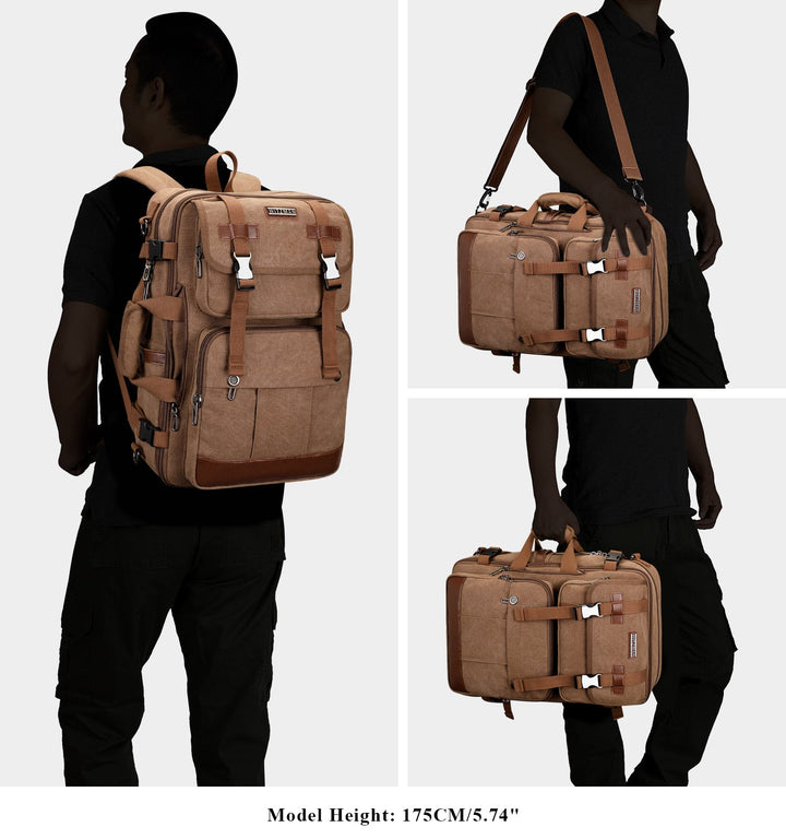 #Color_Brown Canvas Travel Backpacks