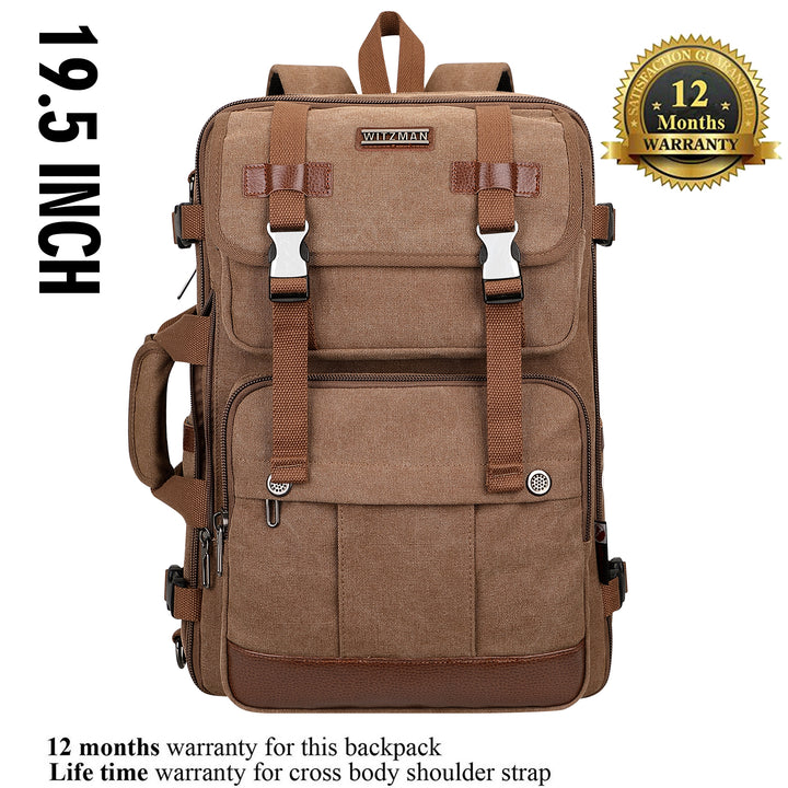 #Color_Brown Canvas Travel Backpacks