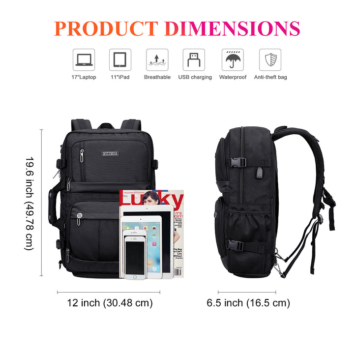 #Color_Black Nylon Travel Backpack