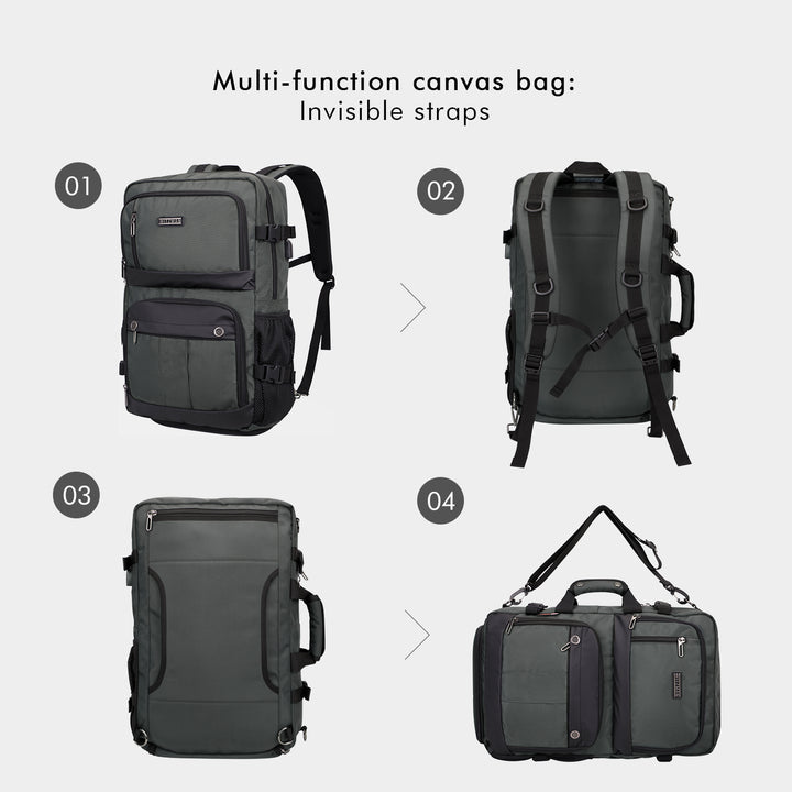 #Color_Dark Geen Nylon Travel Backpack