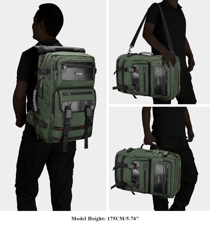 #Color_Army Green Nylon Travel Backpack