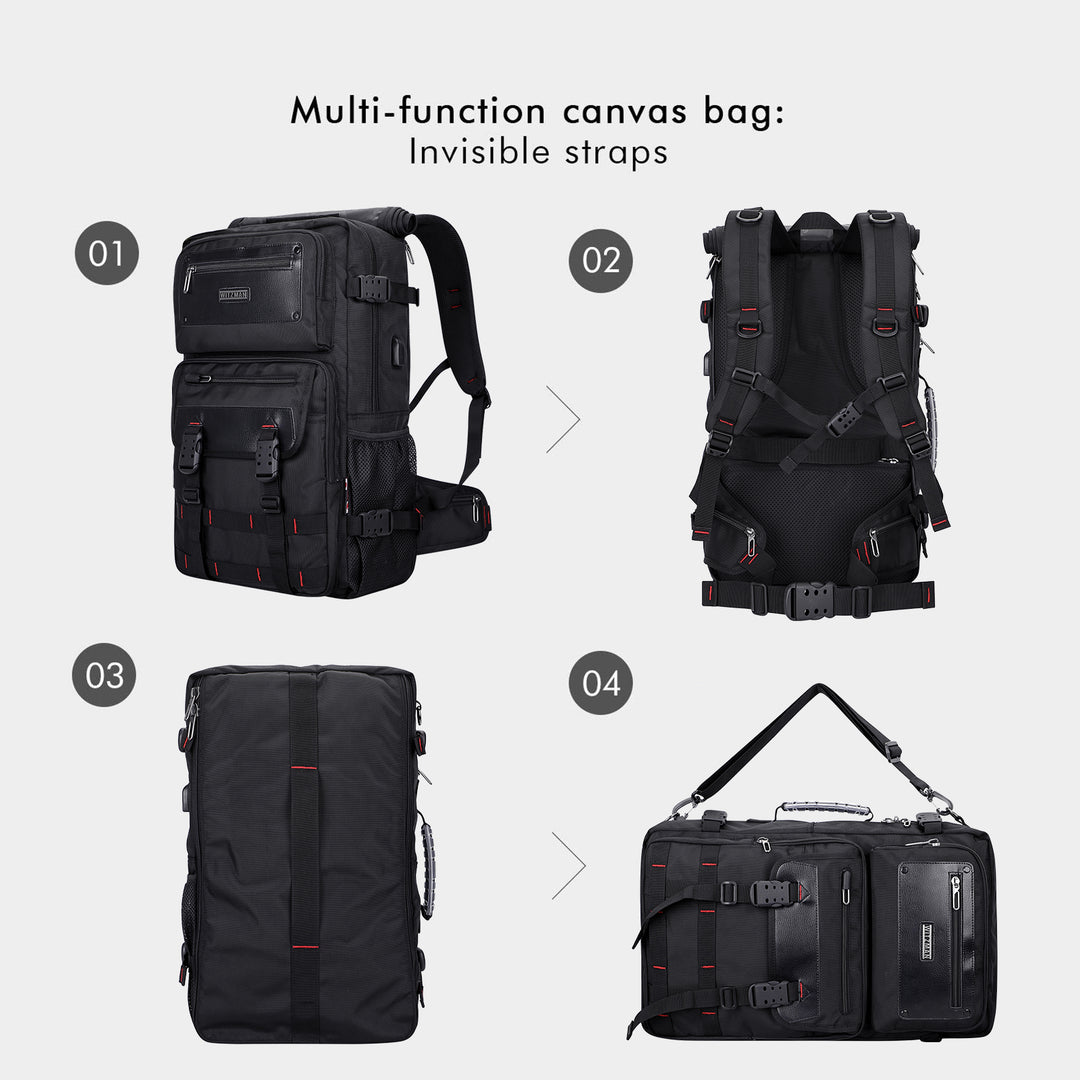 #Color_Black Nylon Travel Backpack