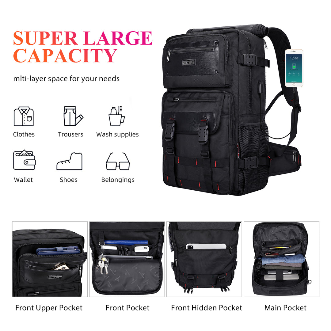 #Color_Black Nylon Travel Backpack