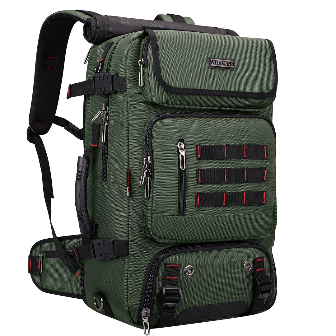 #Color_Army Green Nylon Travel Backpack