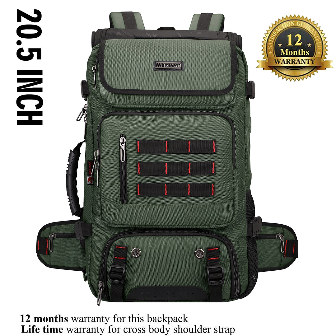 #Color_Army Green Nylon Travel Backpack