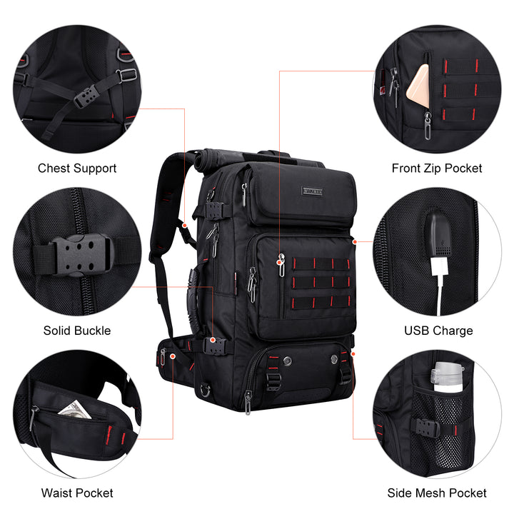 #Color_Black Nylon Travel Backpack