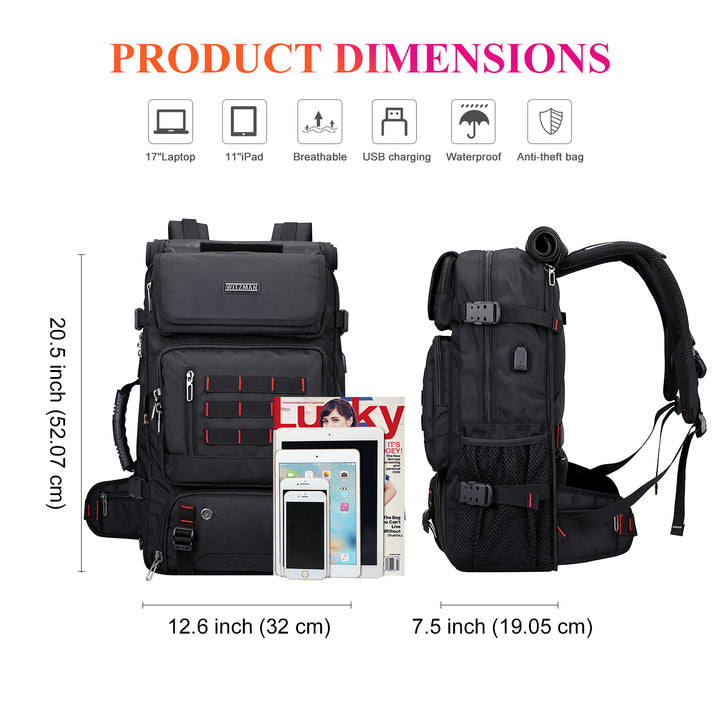 #Color_Black Nylon Travel Backpack