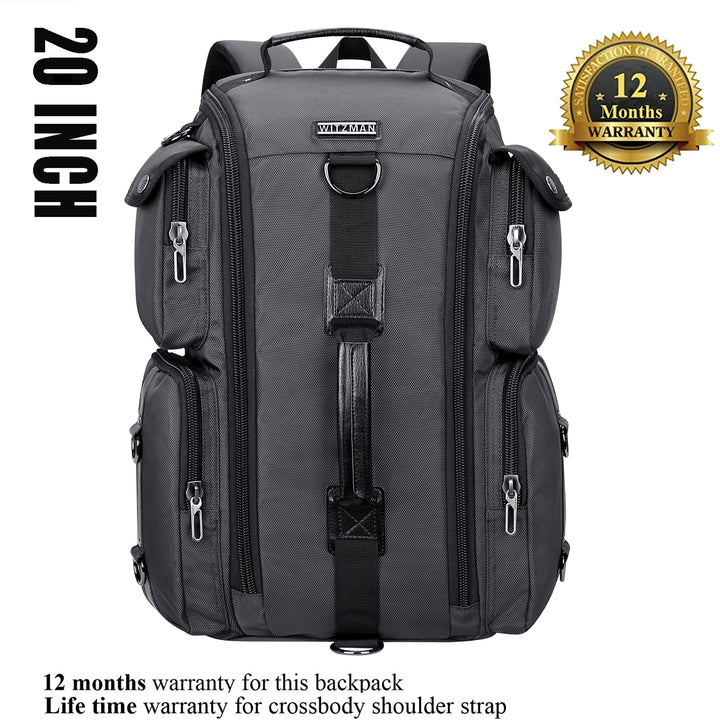 #Color_Silvery Grey Nylon Travel Backpack