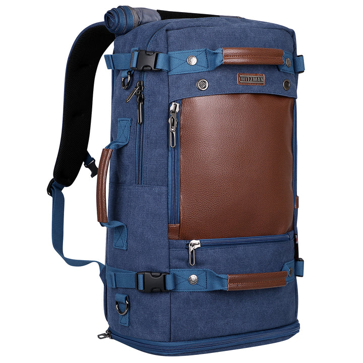 #Color_Blue Canvas Travel Backpacks