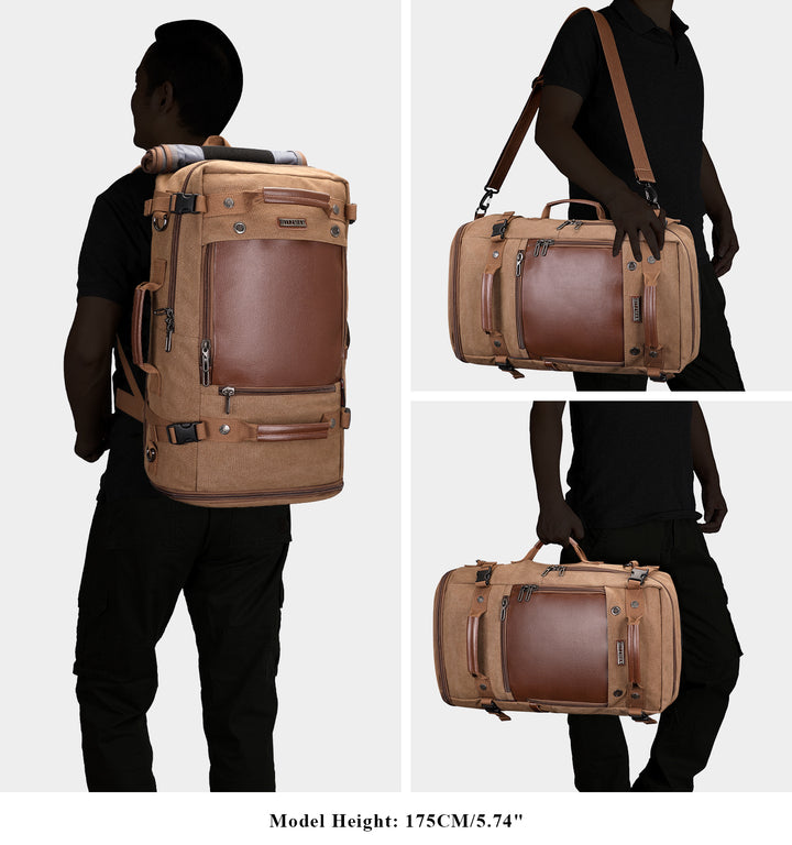 #Color_Brown Canvas Travel Backpacks