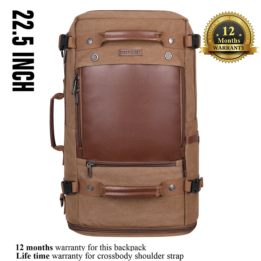 #Color_Brown Canvas Travel Backpacks