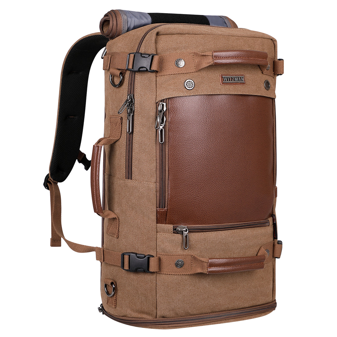 #Color_Brown Canvas Travel Backpacks