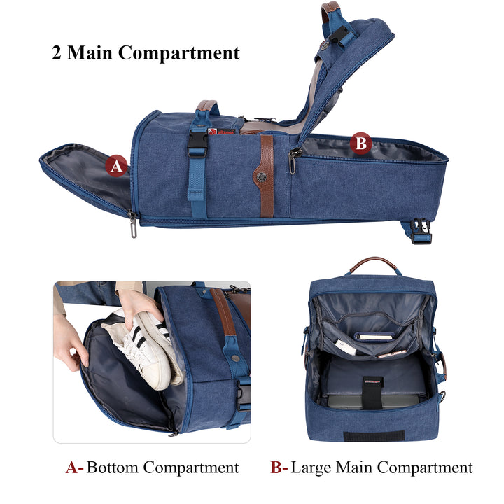 #Color_Blue Canvas Travel Backpacks